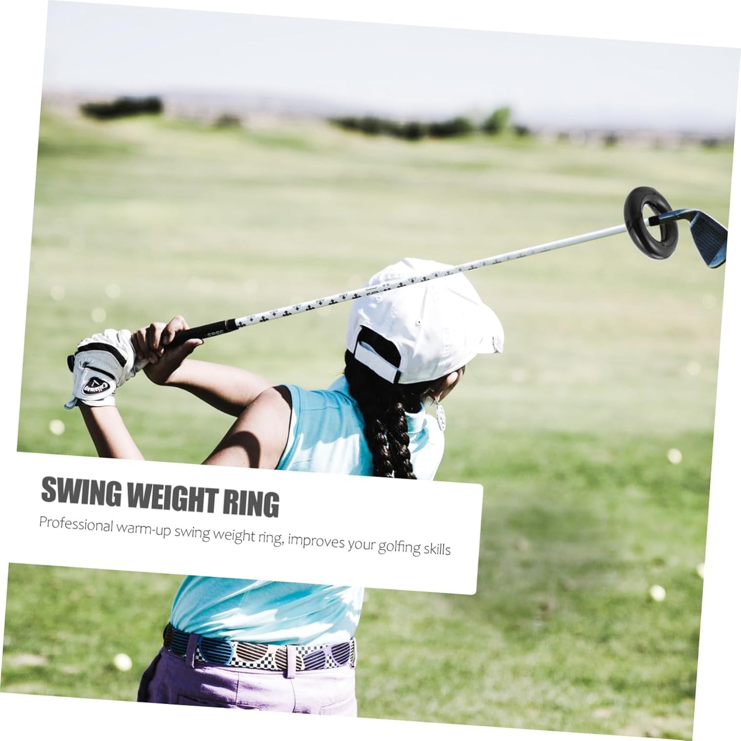 Mikinona Golf Swing Weight Ring Training Aid Warm-up Accessory for Enhancing Swing Precision and Strengthening Muscles Suitable for Golfing Practice and Skill Development