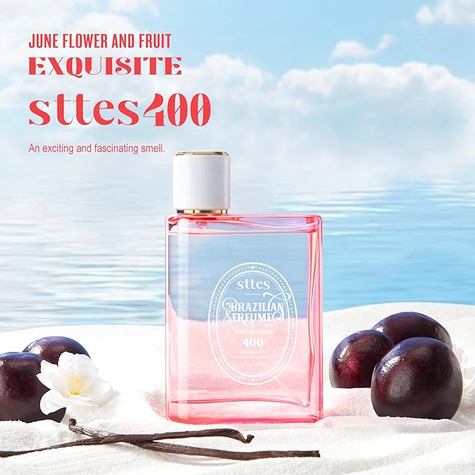Sttes Perfume 400# (June Flower Fruit) - Eau de Perfume 100ml (3.4fl oz) Flower Fruit Gourmet Tune (Vanilla + Plum + Jasmine + Woody Tone)