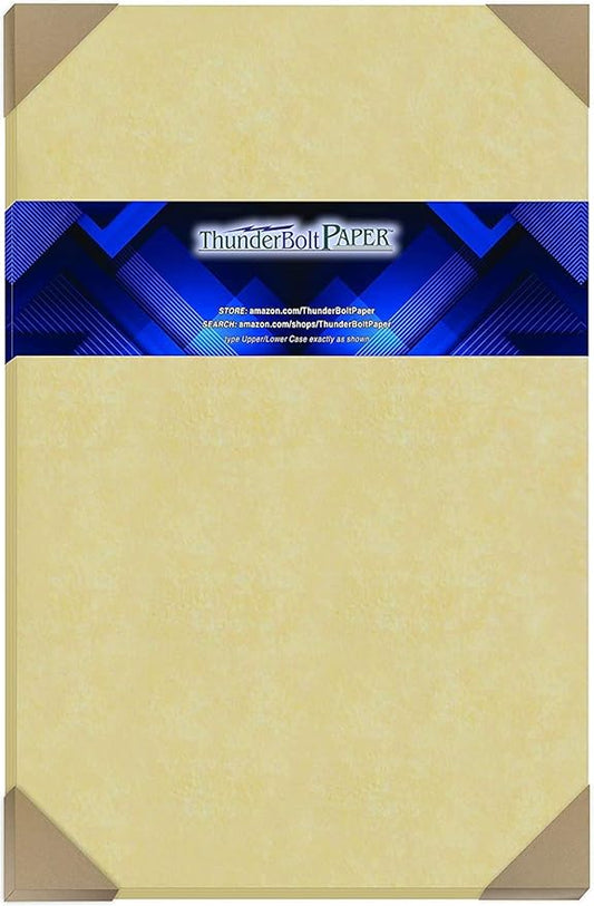 50 Gold Parchment 65lb Cover Weight Paper 11 X 17 Inches Cardstock Colored Sheets Tabloid|Ledger Size -Printable Old Parchment Semblance