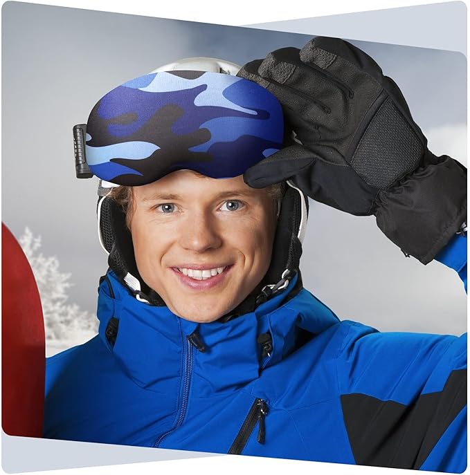 Civaner 4 Pieces Ski Snowboard Goggle Cover Sleeve Goggle Cover Microfiber Protective Lens Scratch Dust Protection for Travel