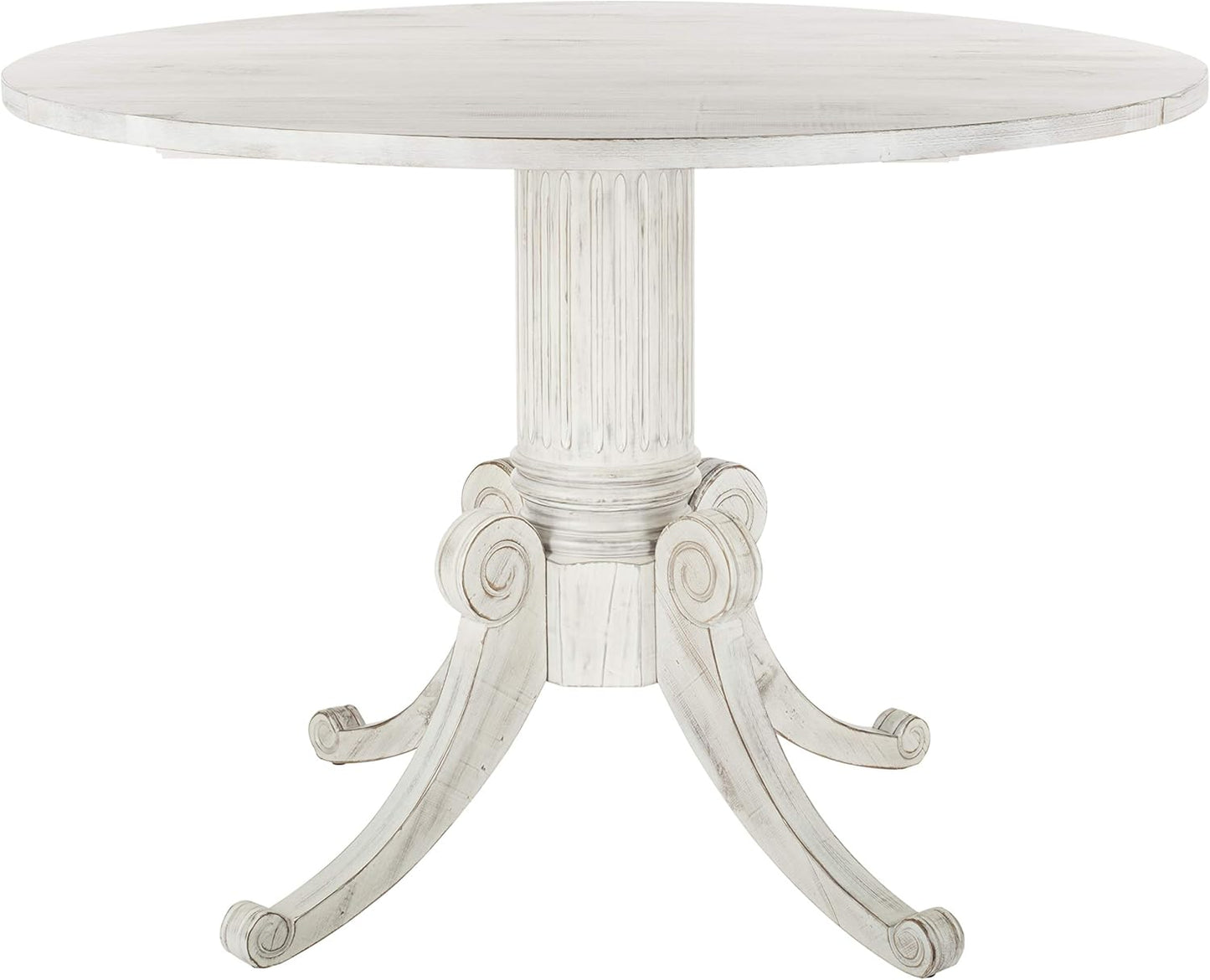 Safavieh Home Forest Traditional Antique White Drop Leaf Dining Table