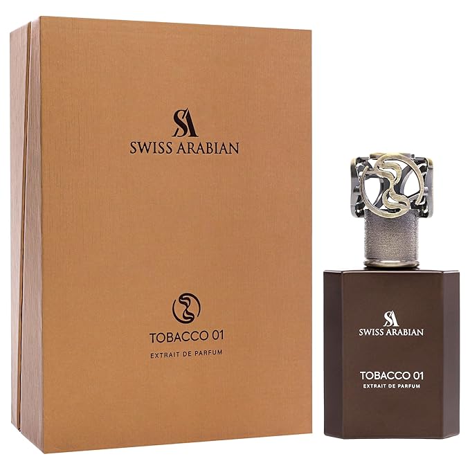 Swiss Arabian Tobacco 01 - Arabian Perfume for Men and Women - Extrait de Parfum - Long Lasting Perfume - Unisex Fragrance - Travel Size - 1.7 oz