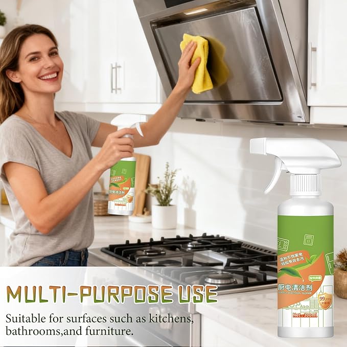 Fly Cleanse Natural Enzyme Formula to Household Appliances, Fly Clease Multi-Purpose Cleaner, Kitchen Appliance Cleaner, For Hold,Oven,Stove,Range Hood