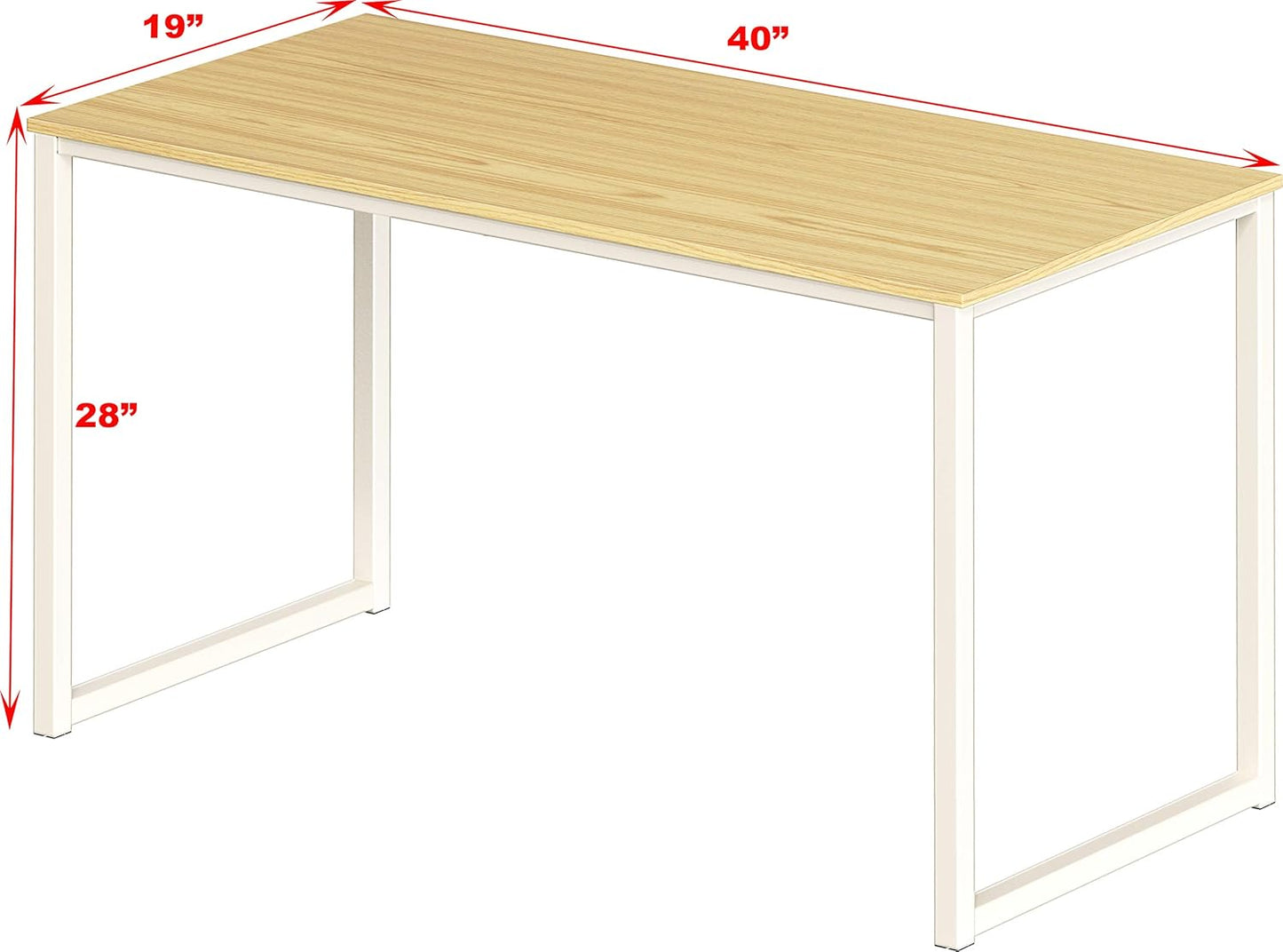 SHW Mission 40-Inch Home Office Computer Desk, Oak