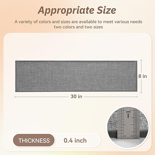 PADOOR Non Slip Stair-Treads Indoor 15PCS, Stair Treads for Wooden Steps Rubber Backing, Carpet Stair Treads Residue Free, Stair Runner Durable Stair Rugs for Kids and Dogs 8"x30" Grey