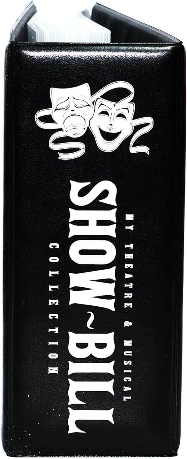 Show-Bill/Playbill Binder for Broadway and Theatre Show-Bills, Comes with 20 Sheet Protectors to Hold and Organize All Your Playbills, D-Ring, Black, by Ring Binder Depot