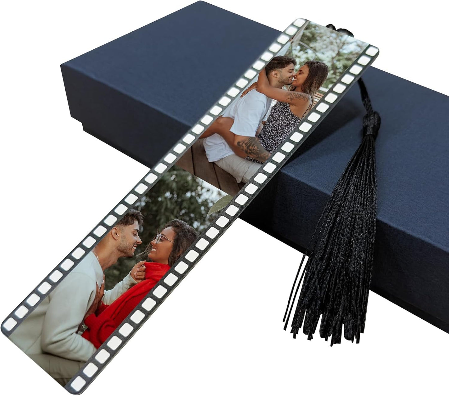 Custom Metal Bookmark with Tassels Personalized Photo and Text Bookmarks for Book Lovers Women Men Kid Adult