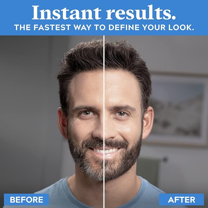 Just for Men 1-Day Beard & Brow Color, Temporary Color for Beard and Eyebrows, For a Fuller, Well-Defined Look, Up to 30 Applications, Black, Ships in Eco-Friendly Packaging (Pack of 3)