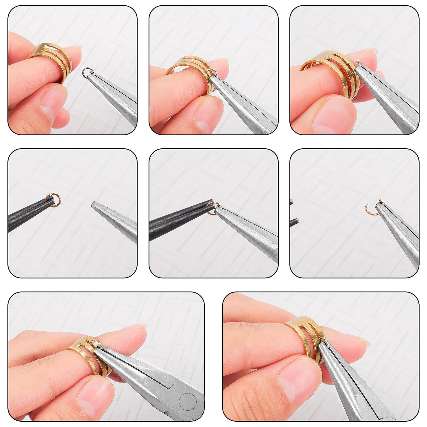 URSKYTOUS 5Pcs Jewelry Pliers Set Jewelry Making Pliers Tools Kit Include Jewelry Making Needle Nose Chain Nose Round Bent Pliers Wire Cutter for Bracelet Beading DIY Craft Jewelry Making Supplies