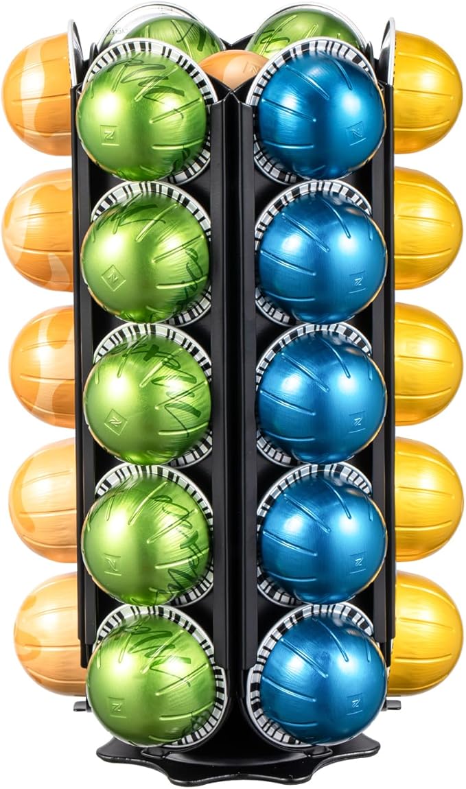 Rice rat Pods Holder Capsules with Central Extra Pod Storage (Carousel-30 Pods)