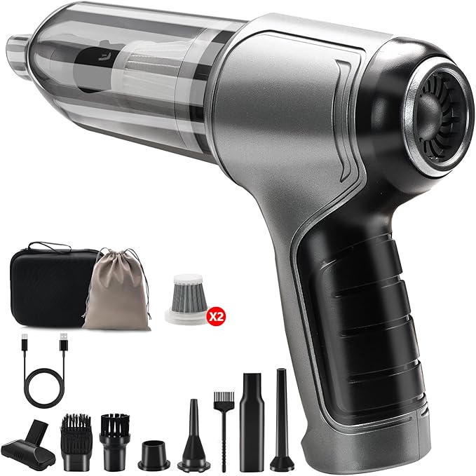 Cordless Handheld Vacuum Cleaner - 15,000PA Powerful Suction, Brushless Motor Car Vacuum for Pets Hair, Portable Cleaner for Cars/Home/Office