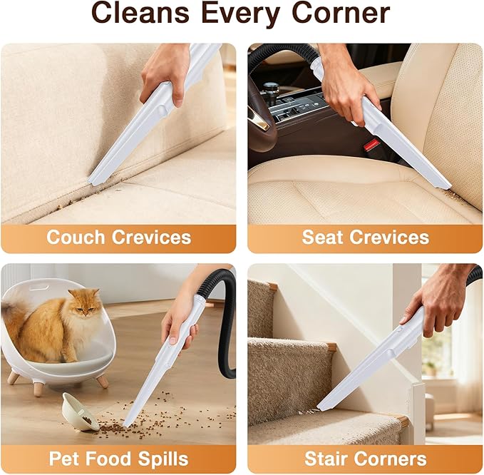 LABIGO Upholstery & Couch Cleaner Machine, 18Kpa Portable Carpet Cleaner Machine for Deep Cleaning, Spot Cleaner and Carpet Shampooer for Pet Messes, Rug, Furniture, Mattress, Sofa, Stairs & Car