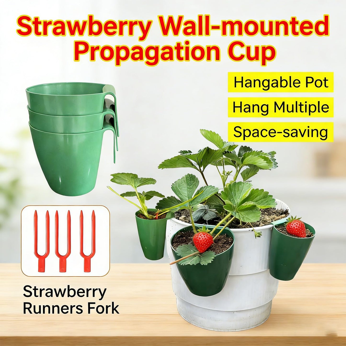Propagation Cup Set Featuring Food Grade and Runner Forks Ideal for Strawberry Runners and Seedling Cultivation Drainage Planting Cups
