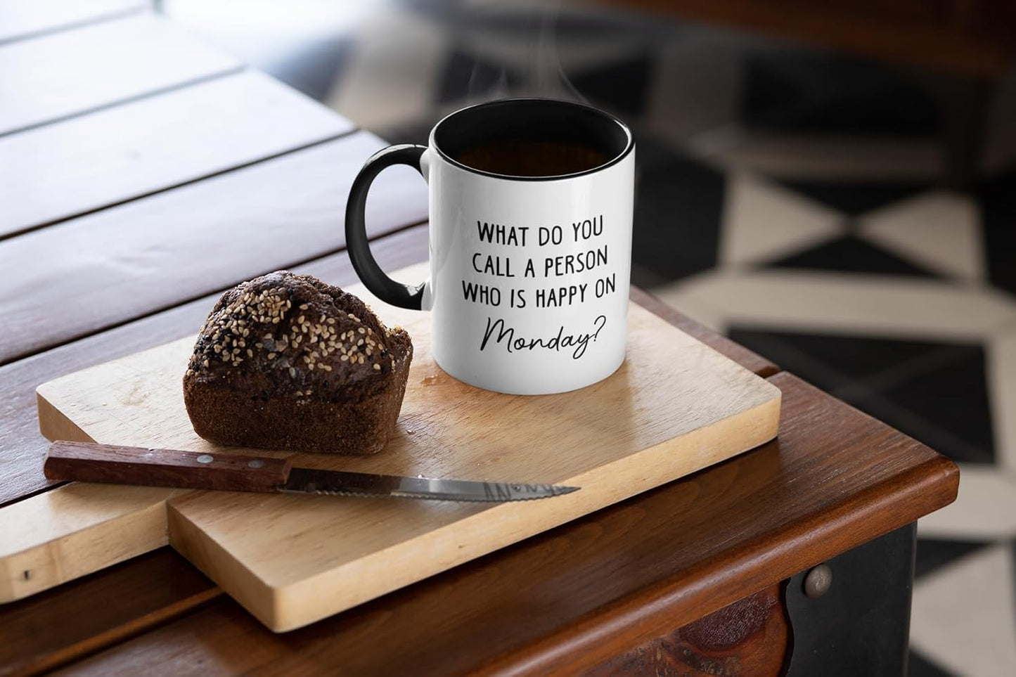 Retirement Gifts For Men Women, Who Is Happy On Monday, Happy Retirement Mug 11 Oz Coffee Mug, Retired Gifts Birthday Present Christmas for Coworkers Nurse Teacher Boss Dad Grandpa