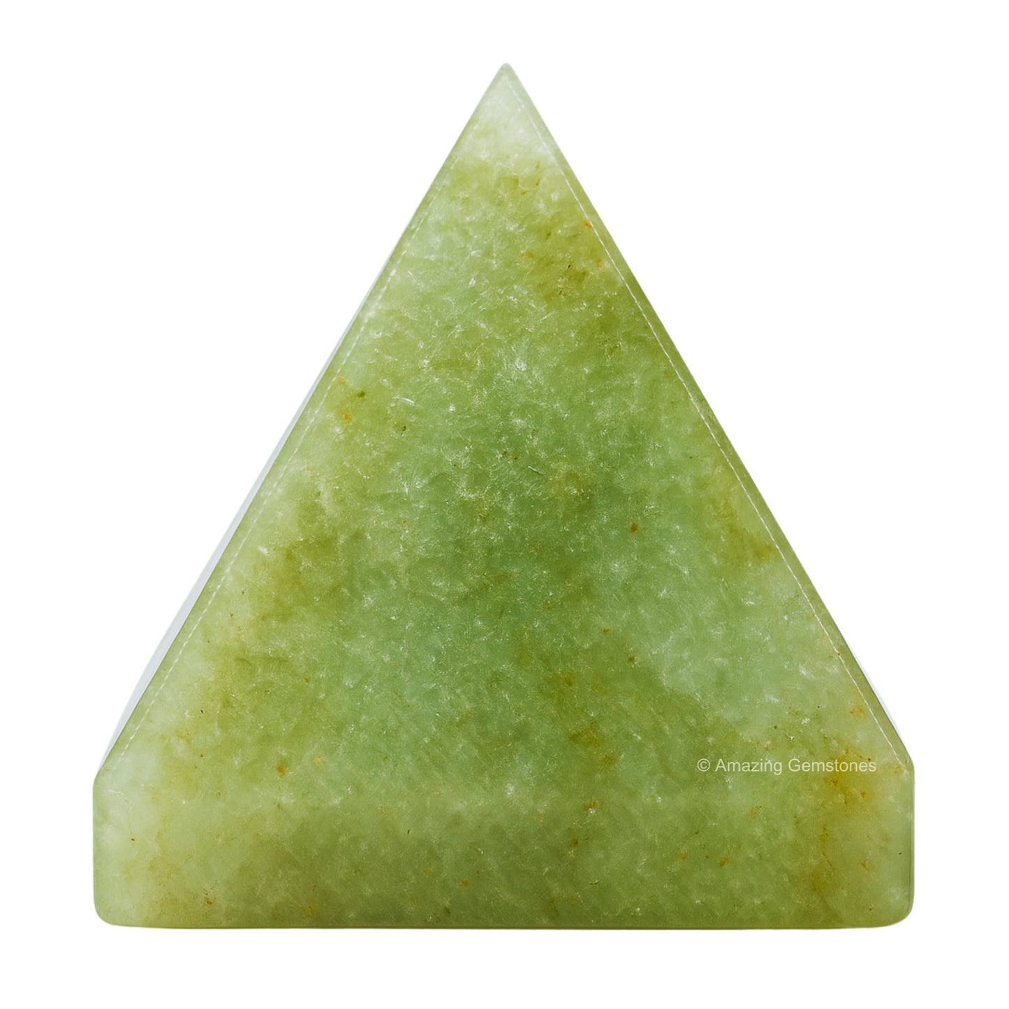 Green Aventurine Pyramid Crystal Healing Stones - 1.5" Great Pyramid Figurine of Natural Stone Pyramid for Meditation, Reiki, Chakra Balancing and Crystal Pyramids Grid