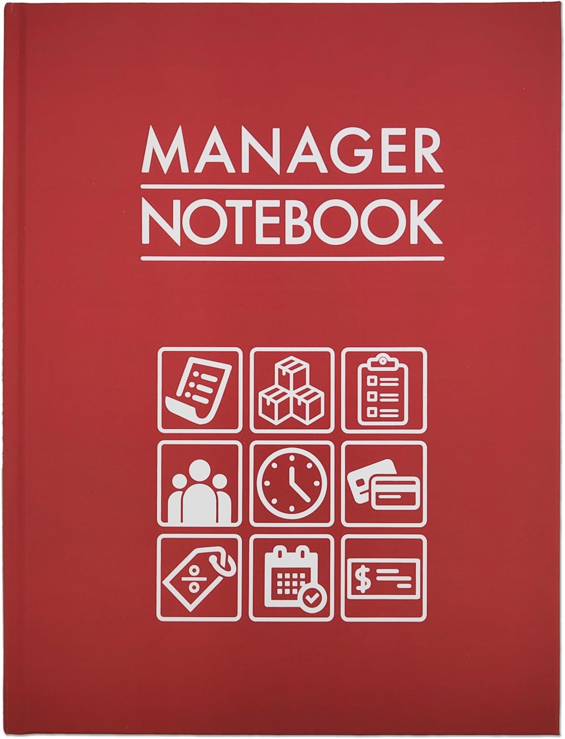 BookFactory Manager Notebook Manager's Log Book Planner Management Logbook, Laminate Hardbound 100 Pages 8.5" x 11" (Made in USA)