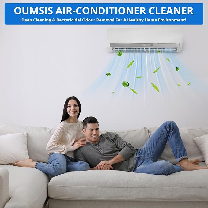 Air Conditioner Cleaner, Professional Cleaner Foam Spray, Foaming Coil Cleaners for AC Unit, Heating, Refrigerator, Multifunctional Cleaner Spray Bottle Breaks Down Dirt, Dust and Grease 2 Pack