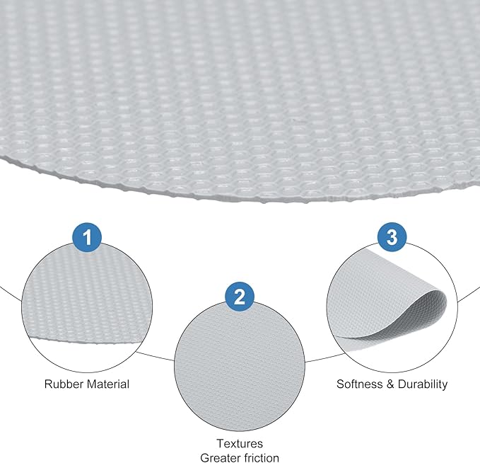 uxcell 3Pcs Rubber Jar Opener Grippers Pads, Multi-function Heat-insulated Non-Slip Grippers Pads for Jars, Kitchen Tool for Easy Opening (Grey, Square)