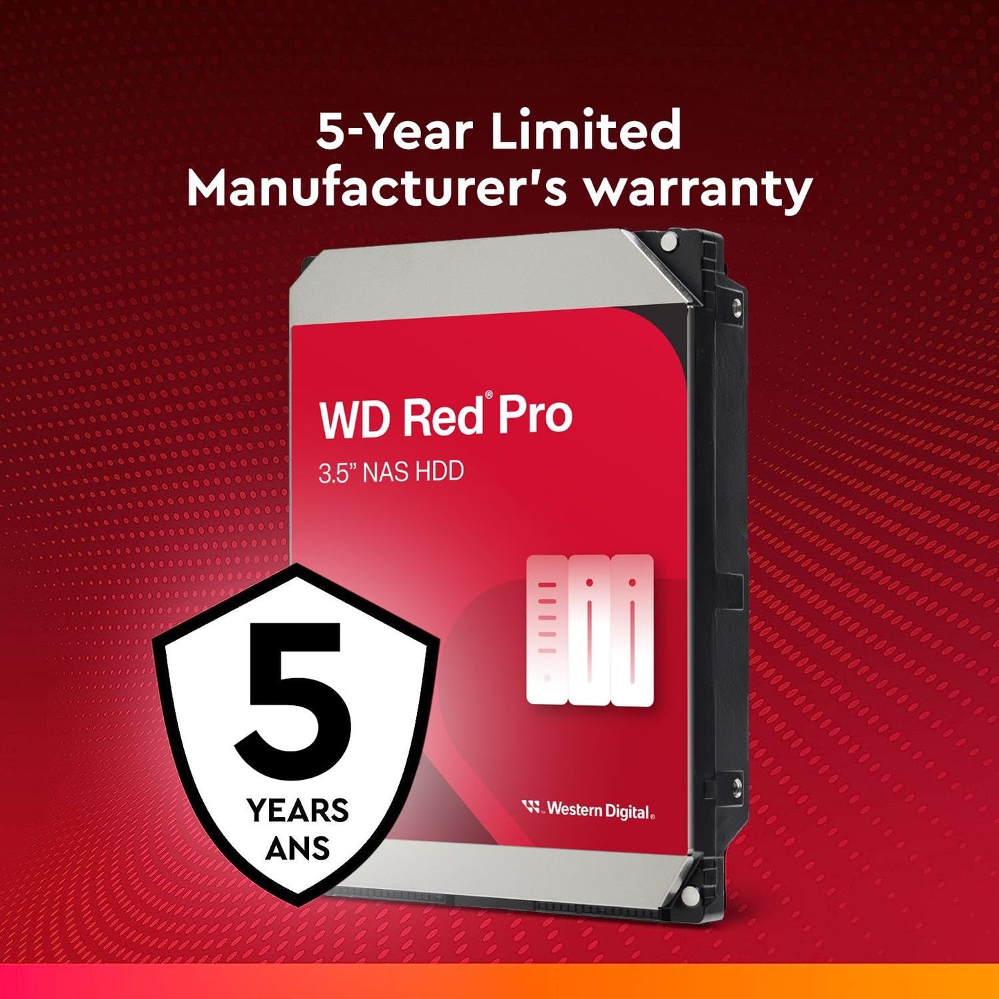 Western Digital 20Tb Wd Red Pro Nas Internal Hard Drive Hdd - 7200 Rpm, Sata 6 Gb/S, Cmr, 512 Mb Cache, 3.5 - Wd201Kfgx