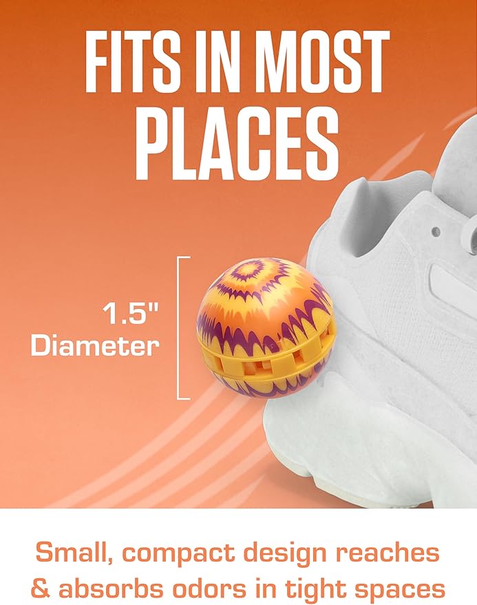 Sneaker Balls Odor-Fighting Shoe Fresheners, Eliminates Unpleasant Smells, Perfect For Sneakers, Gym Bags, Gear Bags, Drawers, Lockers, And More!, Matrix, 6 Pack