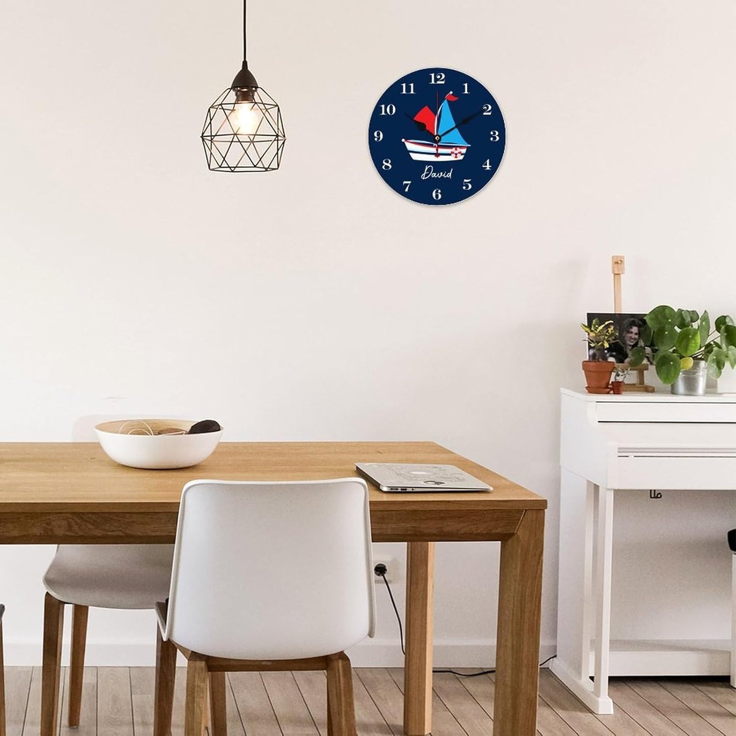 Personalized Boat Kids Wall Clocks Battery Operated 12 inch Clocks Decorative Silent Kids Wall Clock with Name Custom Kids Birthday Gifts Children Room Decor, Style-9, 280ol7fn0jld