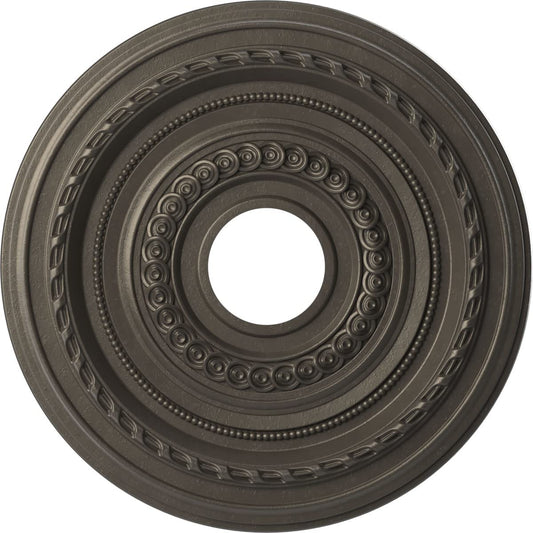 Ekena Millwork Cmp16Codst Cole Thermoformed Pvc Ceiling Medallion (Fits Canopies Up To 4 1/2), 16Od X 3 1/2Id X 1P, Universal Ag