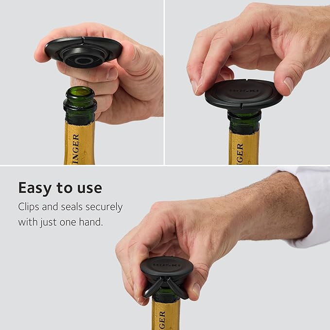 Huski BubbleLock™ Bottle Stopper | NEW | Compact & Convenient Champagne Stopper | Wine & Bar Accessories | Fits in the Huski Champagne Cooler | Wine Gifts