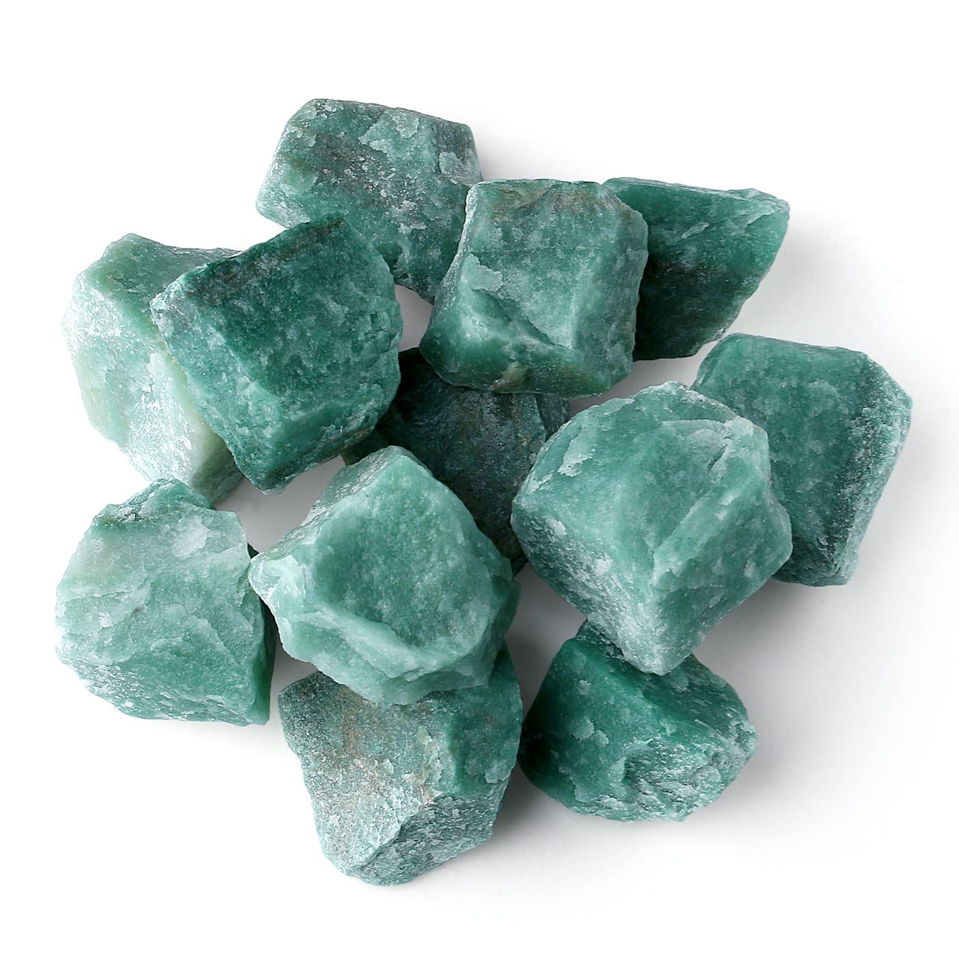 LAIDANLA 1lb 2" Green Aventurine Natural Rough Stones Crystal Large Raw Crystals Bulk Healing Gemstones for Reiki Healing Tumbling Fountain Rocks Wire Wrapping Decoration Cabbing Lapidary