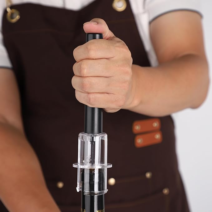 Air Pressure Pump Bottle Opener With One Foil Cutter,One Vacuum stopper and One Wine Aerator Pourer，Efficient|Lightweight|Funny Cork Remover,Great For Wine Lovers,Perfect Wine Gift. (4)