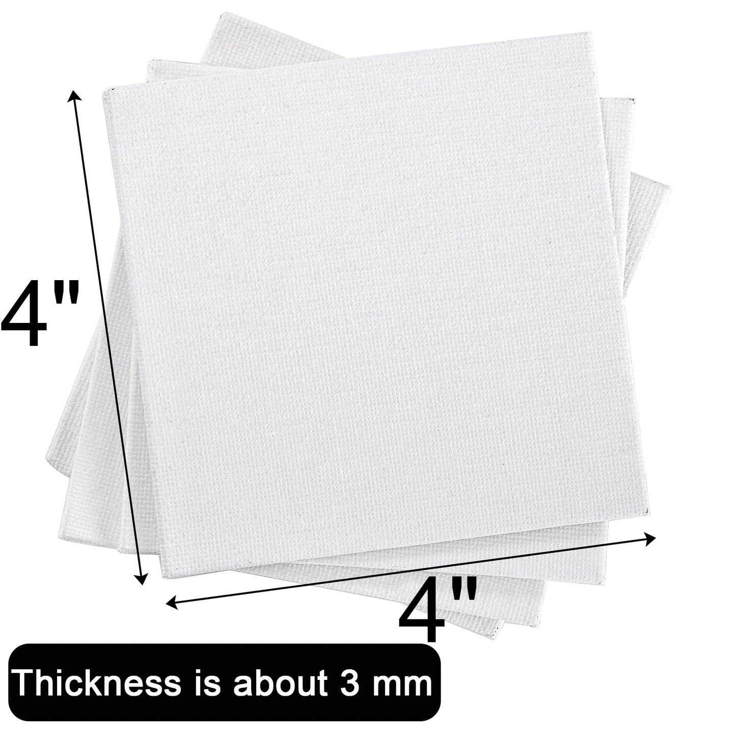 Tosnail 36 Packs 4" x 4" Artist Painting Canvas Panels, White Blank Stretched Canvas, Canvas Board, Small Paint Canvases for Oil or Acrylic Painting Party