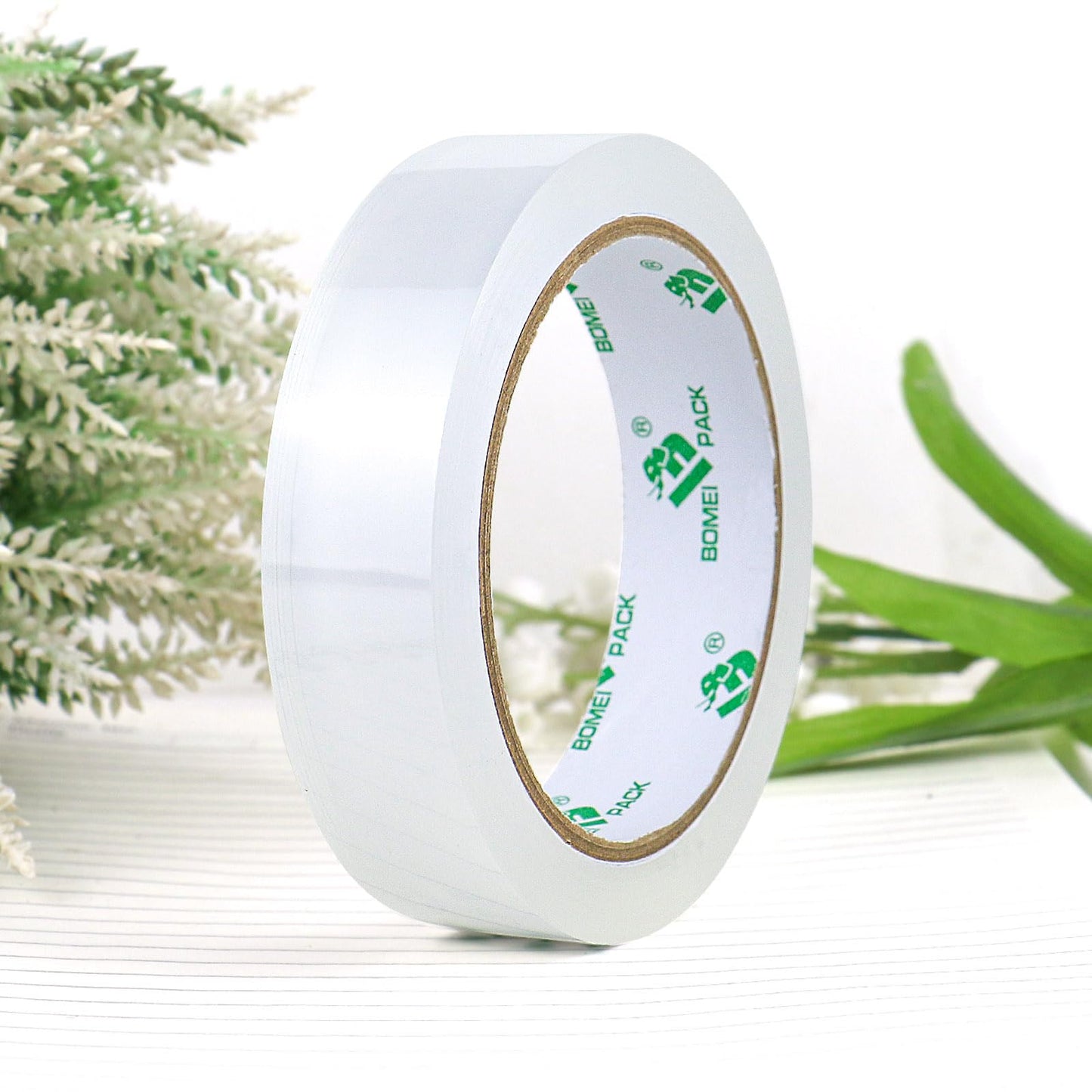 BOMEI PACK 8Rolls Clear Tape Refills for Dispenser, Transparent Gift Wrap Tape 3inch Core for Home, Office, 3/4inch x 60yds