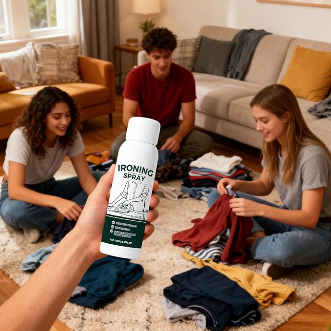 Anti Static Spray, 100ml Iron Spray for Clothes, Instant Anti Static Sprays, Liquid Starch for Ironing/Cotton/Linen/Polyester/Wool/Silk/Home