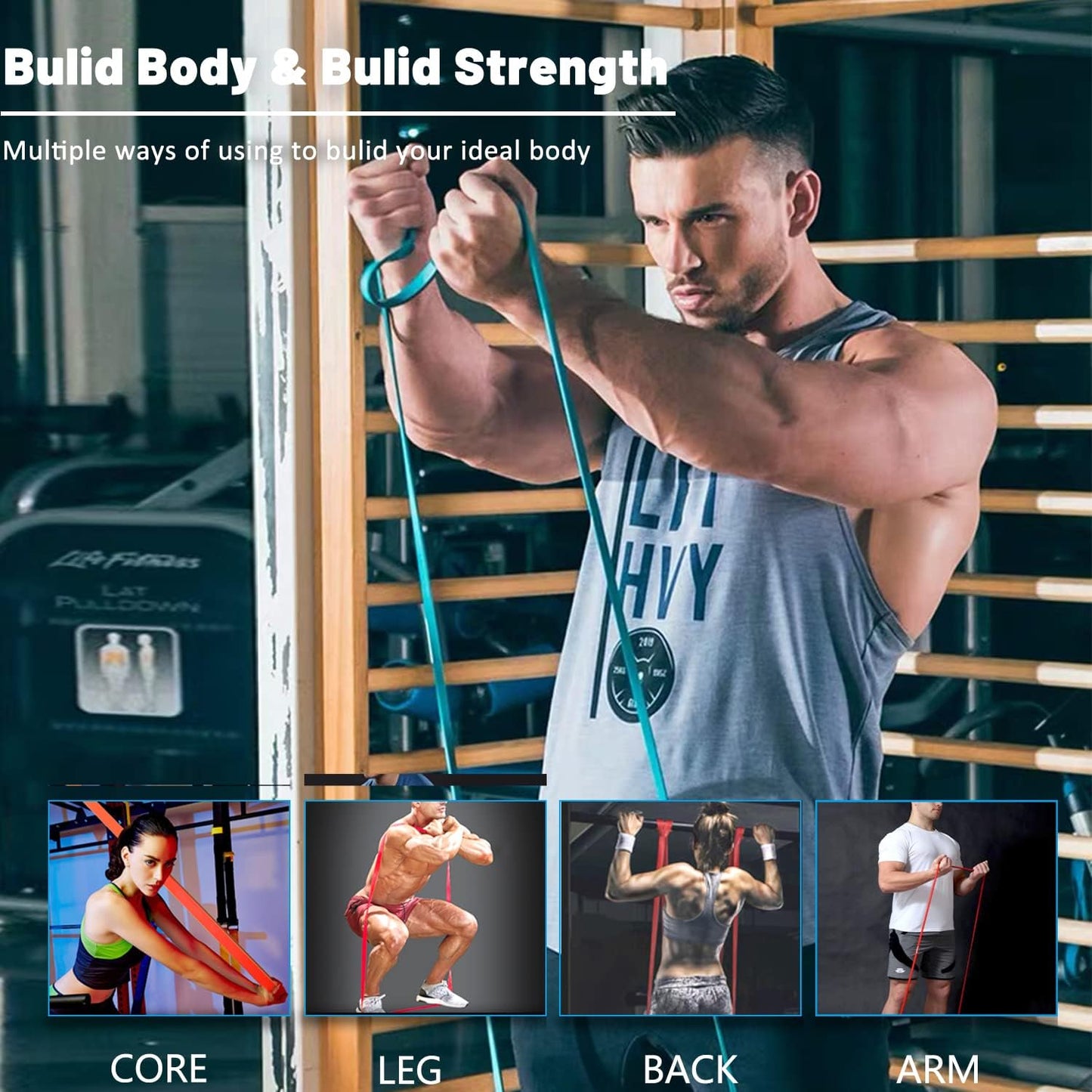 Resistance Bands, Pull Up Assist Bands - Workout Bands, Eexercise Bands for Working Out, Fitness, Training, Physical Therapy for Men Women