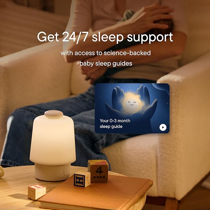 Hatch Baby Sound Machine, Night Light | Hatch Baby Model | Sleep Support | Registry Essential, Routine Builder, Time-to-Rise Alarm Clock, White Noise, Nursery Stories, Toddler Kids (Wi-Fi), Peach