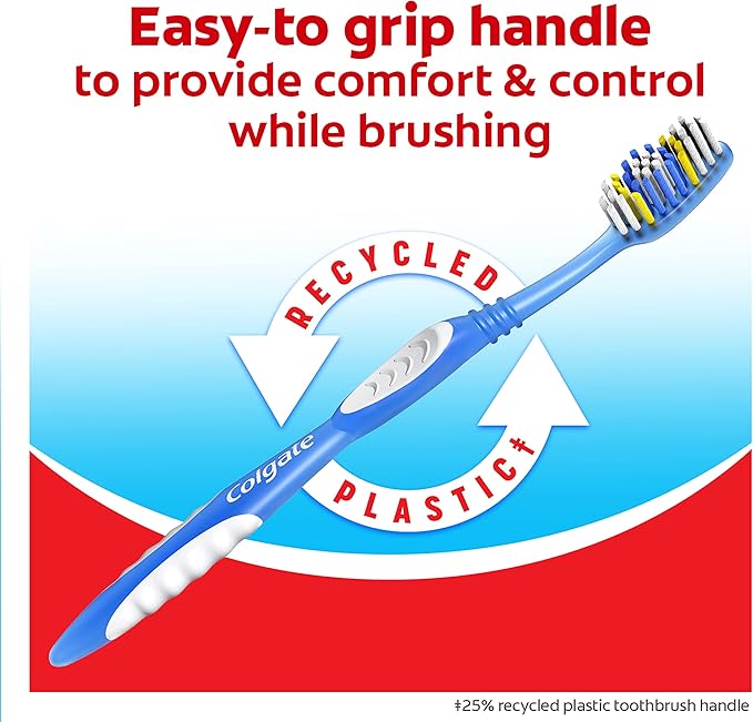Colgate Extra Clean Toothbrush, Soft Toothbrush for Adults, 6 Count (Pack of 1)