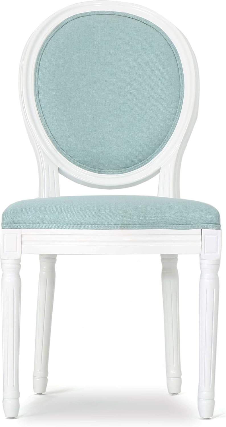 Christopher Knight Home Phinnaeus Fabric Dining Chairs, 2-Pcs Set, Light Blue
