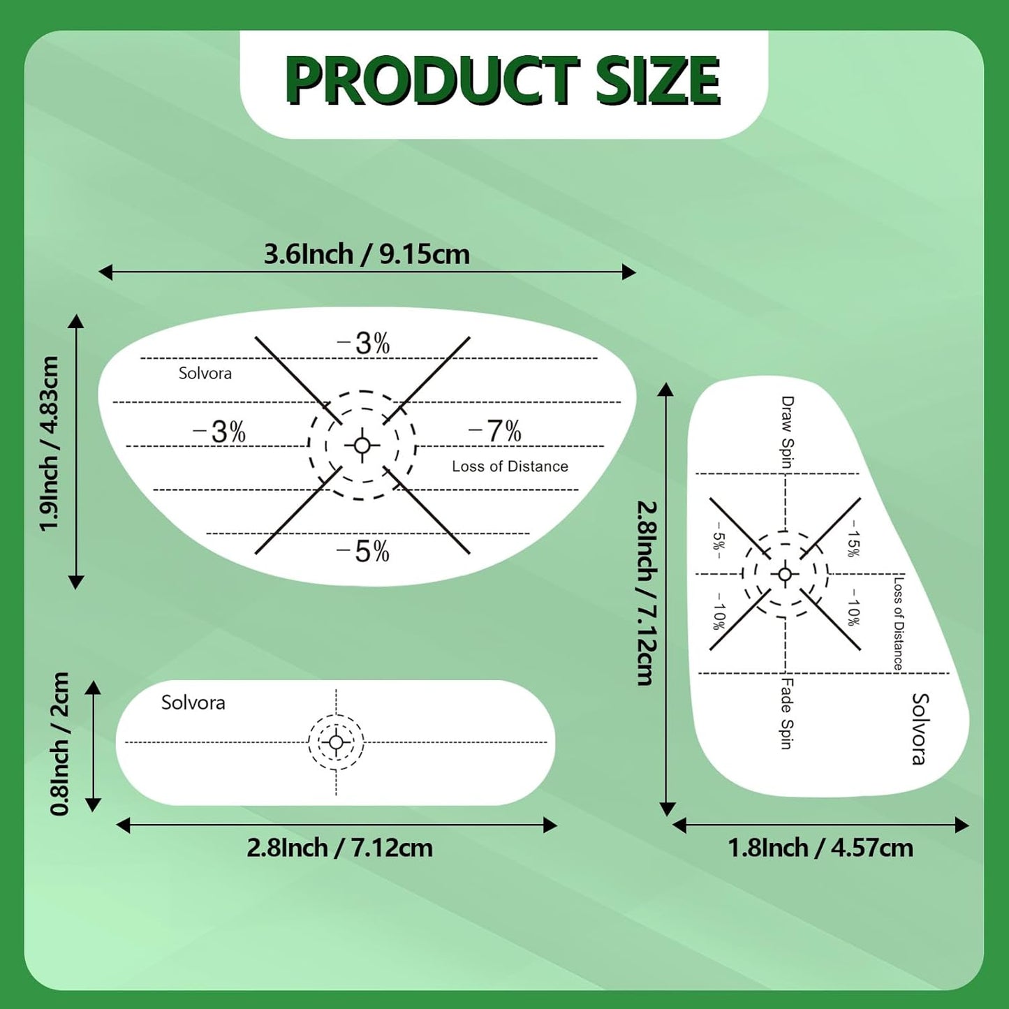 Golf Impact Tape, 300 Pcs Club Impact Stickers for Woods Irons and Putters No Residue Golf Accessories for Swing Practice (300PCS)