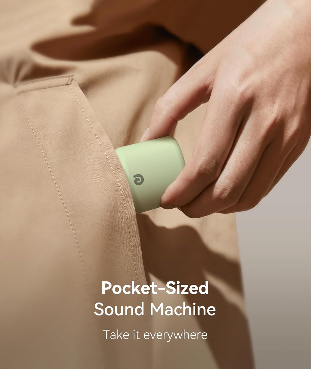 Dreamegg Sound Machine for Sleep - Portable Sound Machine Baby Adults, 16 Soothing Sounds, Timer, Travel Mini White Noise Sound Machine for On-The-go Home Baby Shower Registry Gift, Green