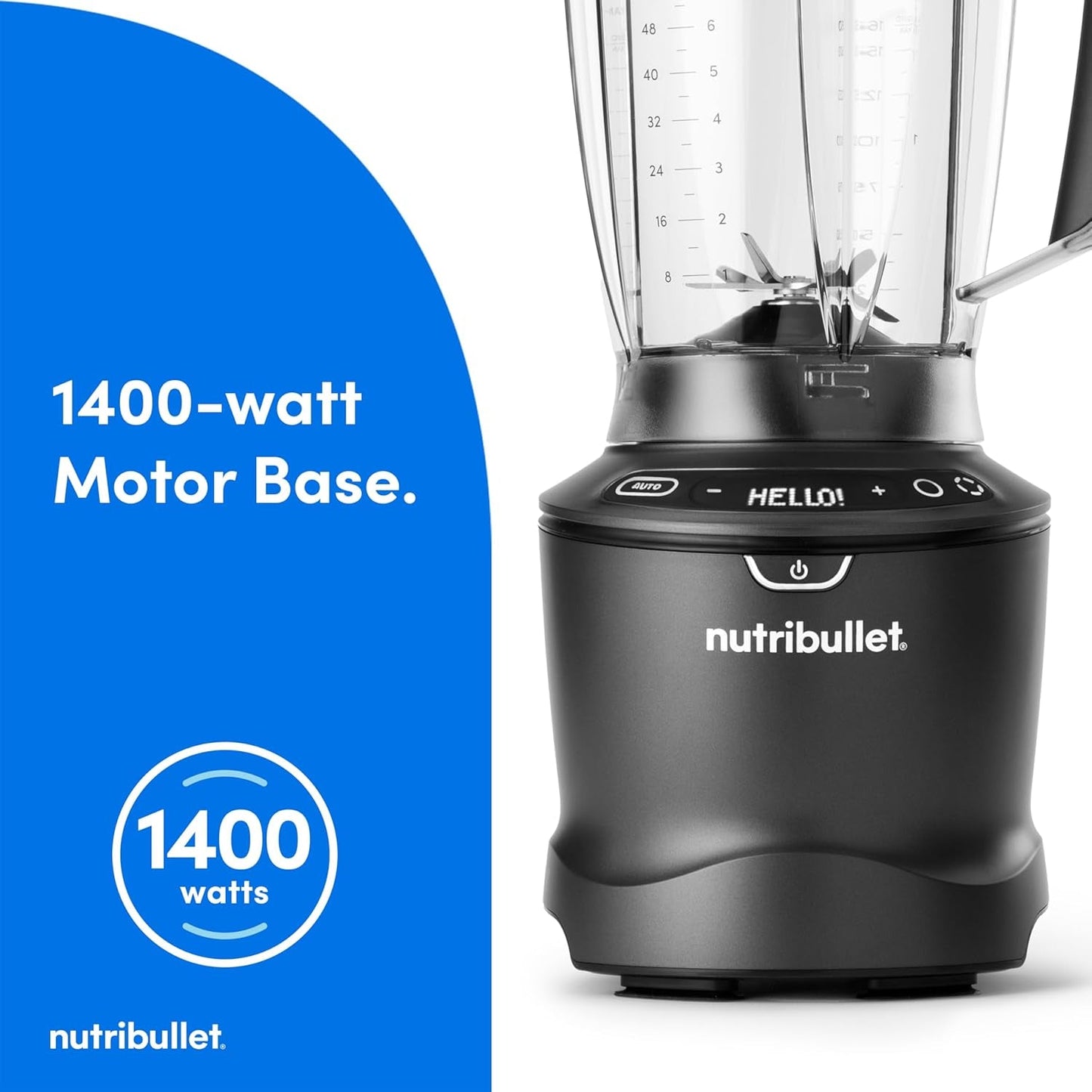 Smartsense 5-Speed, Full-Size Blender, 1400 Watt- Gunmetal Gray