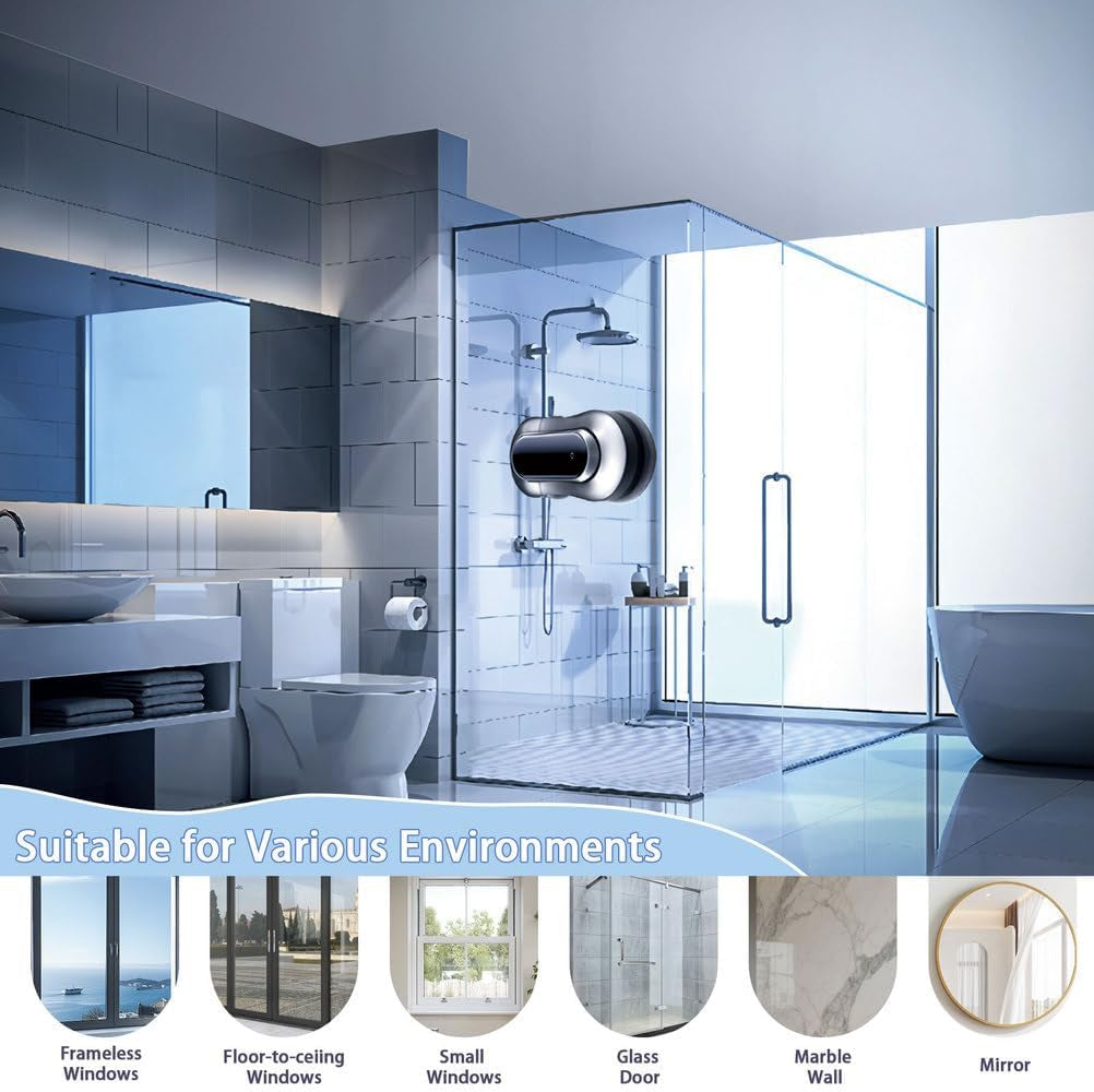 Window Cleaner Robot Auto Dual Spray,Automatic Window Cleaning Robot with Intelligent Path Planning,Edge Detection Technology, Remote Control,Window Cleaner All Smooth Surfaces