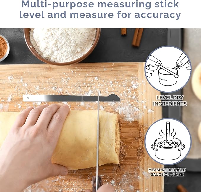 Measuring Cups and Measuring Spoons Set of 14 - Stainless Steel Measuring Cups and Spoons Set, Includes 1/8 Teaspoon Measuring Spoon, 1/8 Cup Measuring Cup, Leveler Dry (14, Farmhouse)
