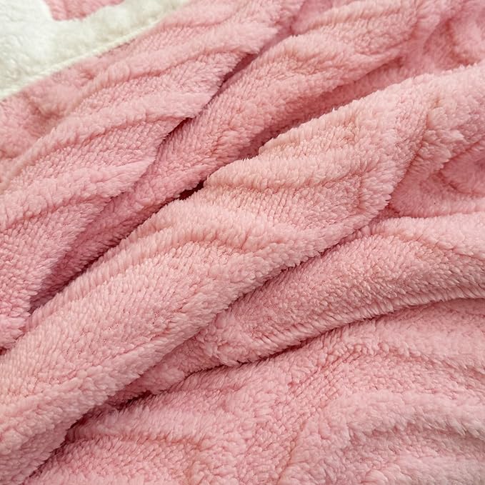 UKELER Sherpa Bed Blanket 80 × 90 inch, Ultra Soft Queen Size Throw Blanket for All Season, Cozy Plush Arch Fleece Blankets for Bedroom Living Room Dorm Hostel Sofa Camping, Light Green