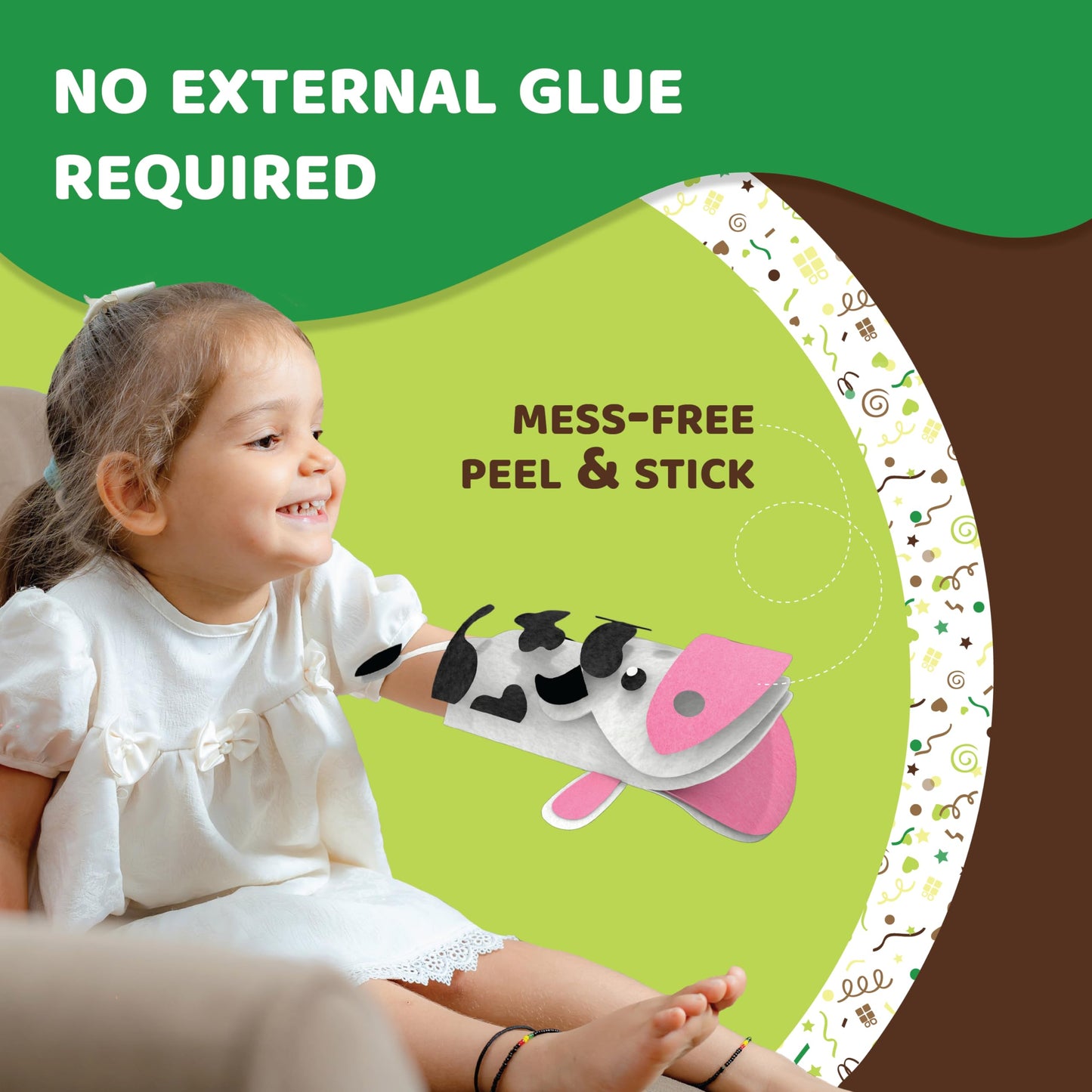 jackinthebox Hand Puppet Making Kit - 6 Farm Animals Felt Puppet Craft Kit for Kids,Creative DIY Arts & Crafts Kit Make Your own Puppets for Storytelling Role Play,Easter Craft Gifts for Kids Ages 4-8