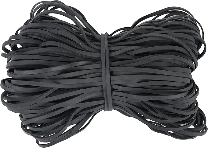 Rubber Bands Trash Can Bands Fits 8-33 Gallon Black 140 Pack, Heavy Duty Big Large rubber bands for Trash Cans Elastic Bands for Office Supplies File Folders Cat Litter Box Rubber Bands 7x1/8 inches
