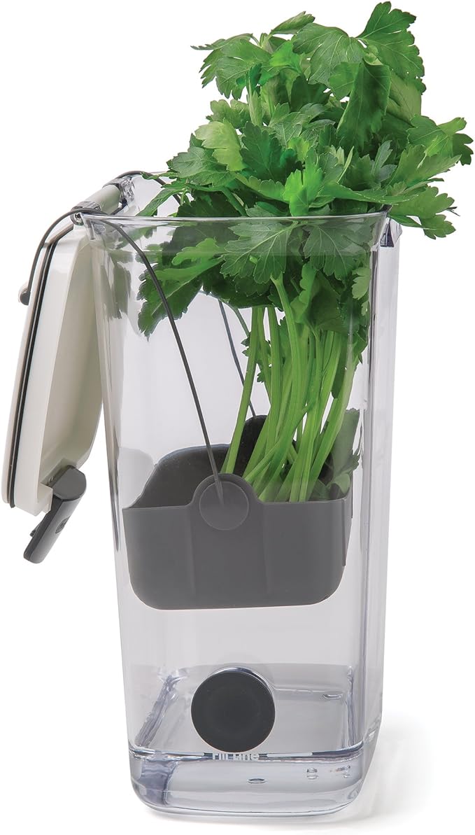 ProKeeper Herb Keeper – White, with Removable Silicone Drain Plug, BPA-Free Plastic