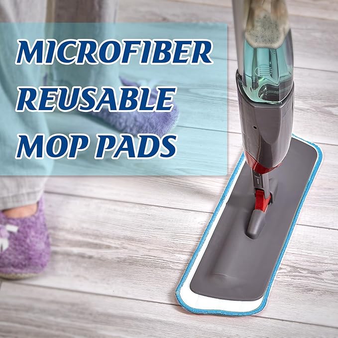 60 Pack Microfiber Mop Pads Machine Washable Cleaning Flat Mop Head Replacement Reusable Household Pads for Hardwood and Hard Surface Floor Cleaning and Scrubbing