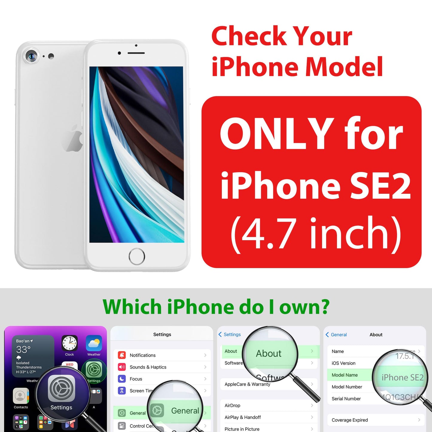 Sportlink Waterproof Case For Iphone Se 3Rd 2022/Iphone Se 2Nd 2020/Iphone 7/8 - Full Body Shockproof Dustproof Phone Screen Pro