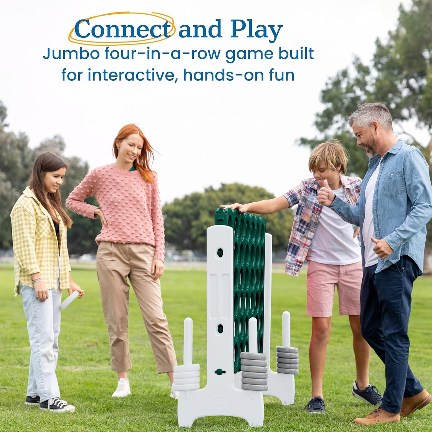 ECR4Kids Jumbo 4-to-Score, Giant Game, Green, White