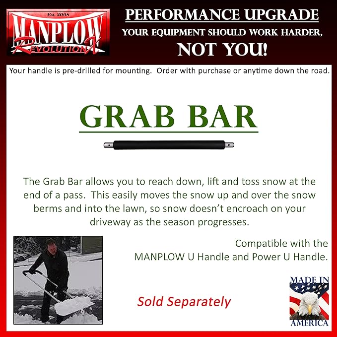 MANPLOW RevolutionX Snow Pushers and Shovels (Power U Handle, 48")