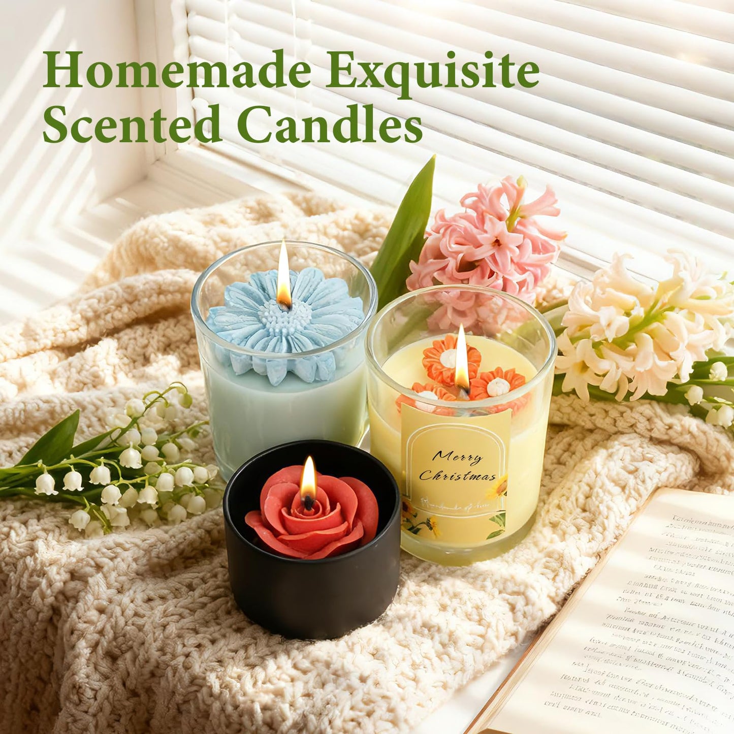 SAEUYVB Candle Making Kit,Candle Making Kit for Adults & Beginners - DIY Starter Soy Candle Making Supplies with Digital Wax Warmer,Soy Wax Etc-Perfect Home Craft & Gift Idea